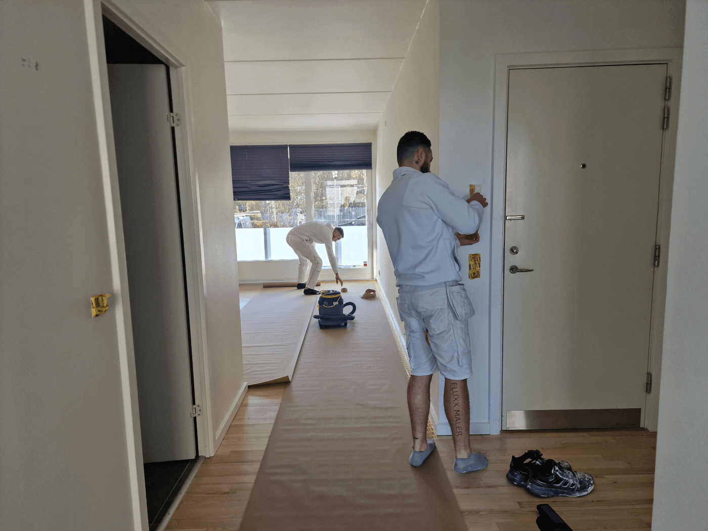 Fluxx Maler Teamet gør klar til maling af lejlighed i København
